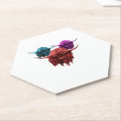 Schotse Hoogland Koe Kleurrijke Herd Classic T-Shi Kartonnen Onderzetters (Schuin)