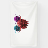 Schotse Hoogland Koe Kleurrijke Herd Classic T-Shi Spandoek (Verticaal)