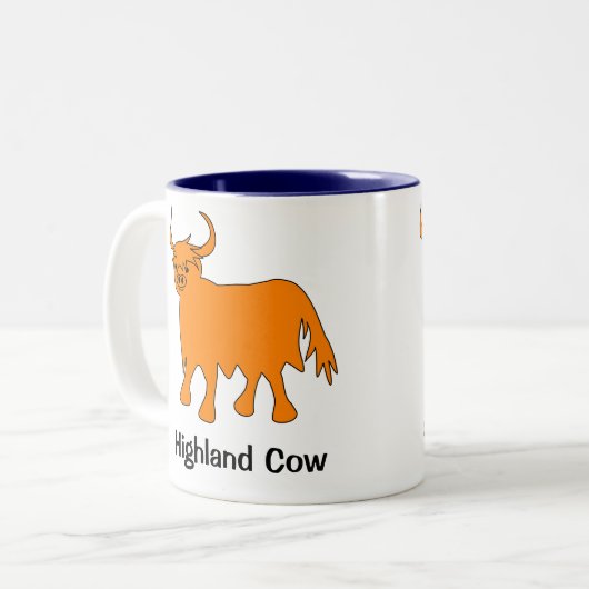 Schotse Hoogland Koe mok met slogan (Voorkant links)