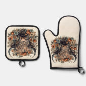 Schotse hoogland Koe Ovenwant & Pannenlap Set (Voorkant)