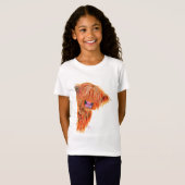 Schotse hoogland Koe "PEEKABOO" T-shirt (Voorkant volledig)