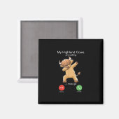 Schotse hoogland Koe roept Magneet (Voorkant / Achterkant)