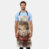 Schotse Hoogland Koe Schort - Leuk en functioneel (Gedragen)