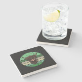 Schotse hoogland Koe Stenen Onderzetter (Zijkant)