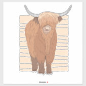 Schotse Hoogland Koe Sticker (Vel)