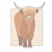Schotse Hoogland Koe Sticker (Voorkant)