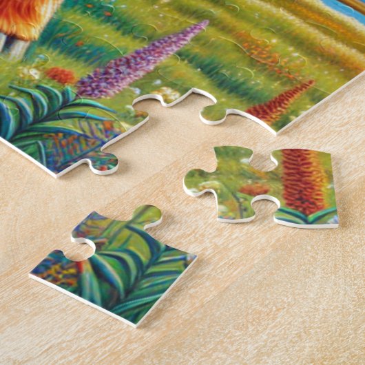 Schotse Hoogland Koe, Tartan Rug Legpuzzel (Zijkant)