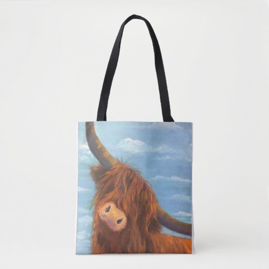 Schotse hoogland Koe Tote Bag (Voorkant)