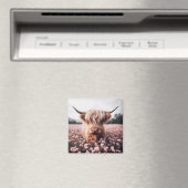 Schotse Hoogland Koe Wildflower Field Magneet (Insitu (Vaatwasser))