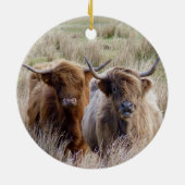 Schotse hoogland Koeien Keramisch Ornament (Achterkant)