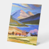 Schotse hoogland Pedestal Stand Reclamebord Met Voetstuk (Voorkant)