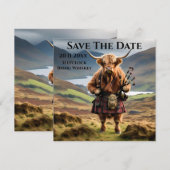 Schotse Hoogland Rund Dudelsackspeler, Save The Date (Voorkant / Achterkant)