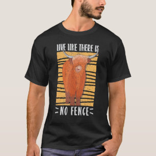Schotse Hoogland Rund Koe Fokker Longhorn Live T-shirt