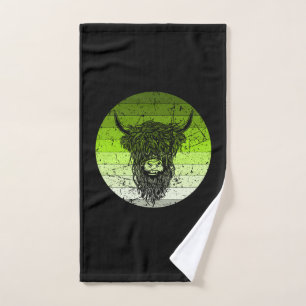 Schotse Hoogland Rund Retro Handdoek