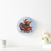 Schotse Hoogland Santa koe in slee Ronde Klok (Huis)