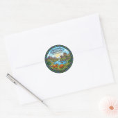 Schotse Hoogland Schotland Ronde Sticker (Envelop)