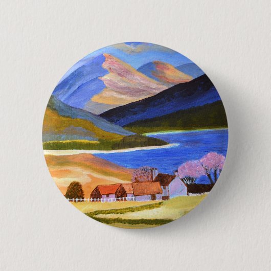 Schotse Hooglanden 2 Ronde Button 5,7 Cm (Voorkant)