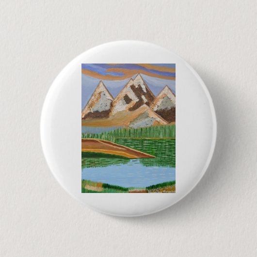 Schotse Hooglanden 3 Ronde Button 5,7 Cm (Voorkant)