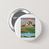 Schotse Hooglanden 3 Ronde Button 5,7 Cm (Voorkant /achterkant)