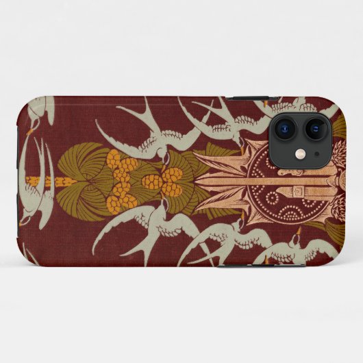 Schotse Hooglanden Art Nouveau Vogels Case-Mate iPhone Case (Achterkant (horizontaal))
