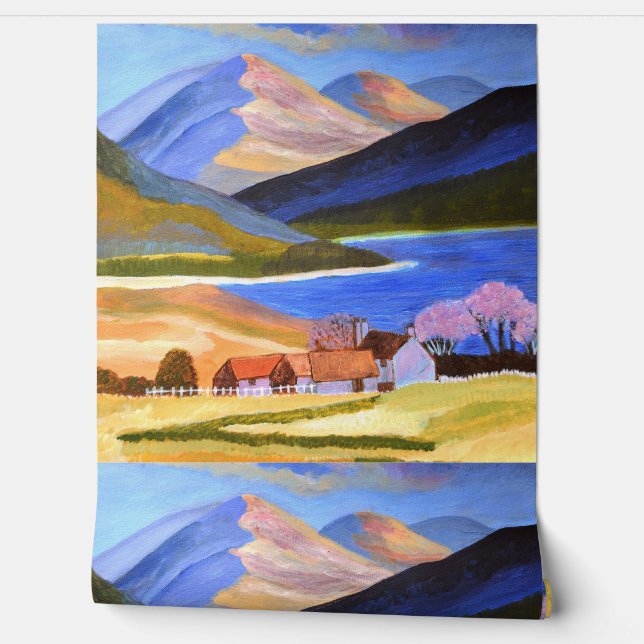 Schotse Hooglanden behang (Afrollen)