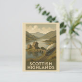  Schotse Hooglanden Castle Travel Briefkaart (Staand voorkant)