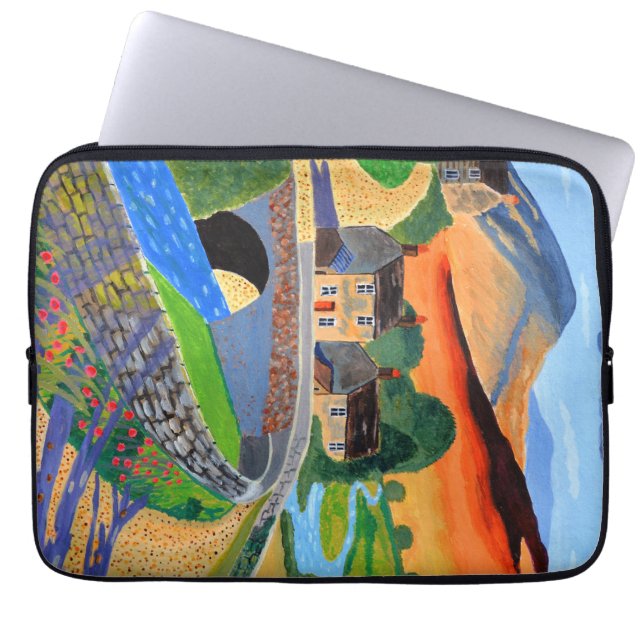 Schotse hooglanden laptop sleeve (Voorkant)