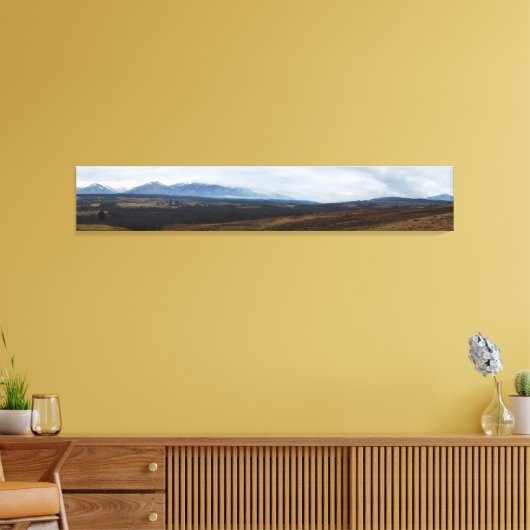 Schotse Hooglanden Panorama Canvas Afdruk (Insitu (Woonkamer))