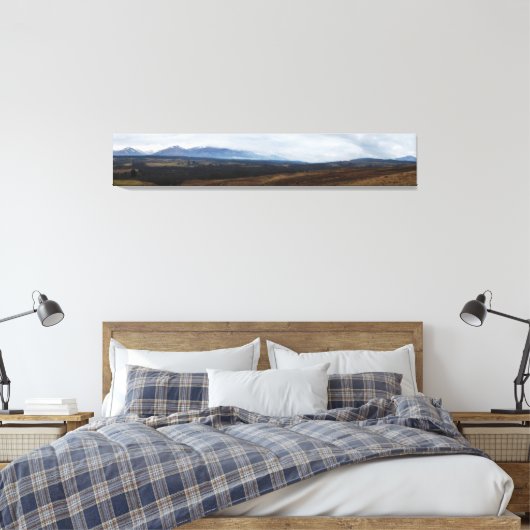 Schotse Hooglanden Panorama Canvas Afdruk (Insitu (Slaapkamer))
