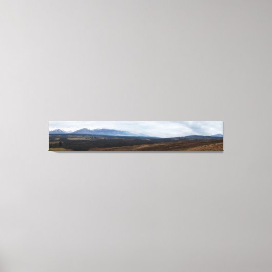Schotse Hooglanden Panorama Canvas Afdruk (Voorkant)