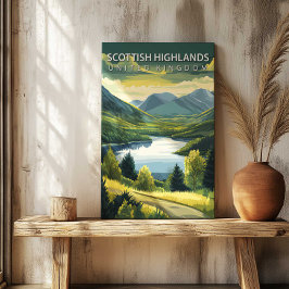 Schotse Hooglanden Reisposter Canvasprint Kunst Canvas Afdruk