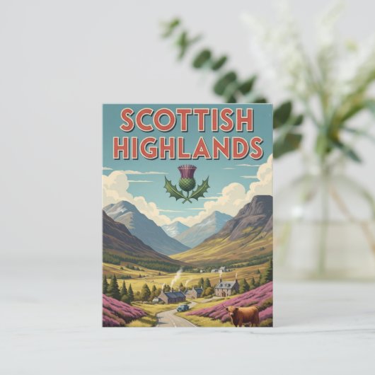  Schotse Hooglanden Reizen Briefkaart (Staand voorkant)