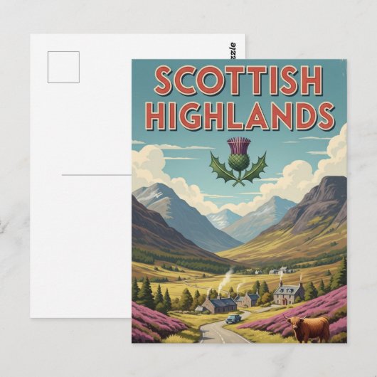  Schotse Hooglanden Reizen Briefkaart (Voorkant / Achterkant)