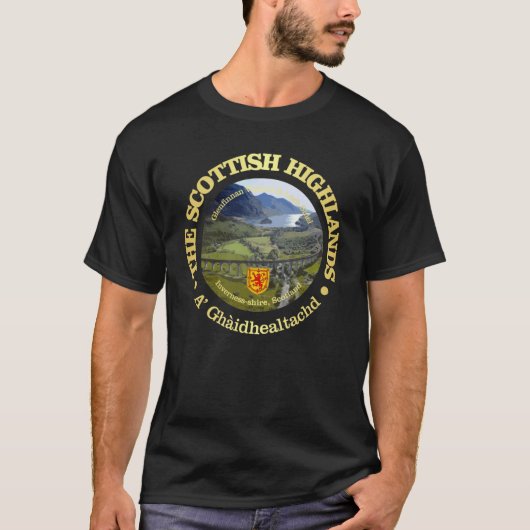 Schotse Hooglanden retro grappig T-shirt (Voorkant)