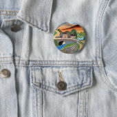 Schotse hooglanden ronde button 5,7 cm (In situ)