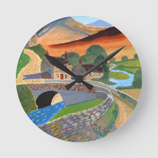 Schotse hooglanden ronde klok (Voorkant)