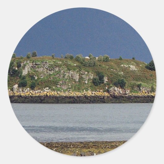 Schotse hooglanden ronde sticker (Voorkant)