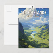 Schotse Hooglanden Schotland Travel Art  Briefkaart (Voorkant / Achterkant)