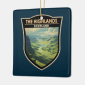 Schotse Hooglanden Schotland Travel Art  Keramisch Ornament (Links)