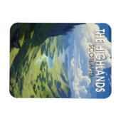 Schotse Hooglanden Schotland Travel Art  Magneet (Horizontaal)