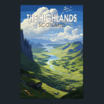 Schotse Hooglanden Schotland Travel Art  Poster<br><div class="desc">Schotse Hooglanden in een vectorkunststijl. De Schotse Hooglanden zijn een bergachtig gebied dat het noordwesten van Schotland omvat.</div>