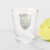 Schotse Hooglanden Schotland Travel Art  Shot Glas (Achterkant)