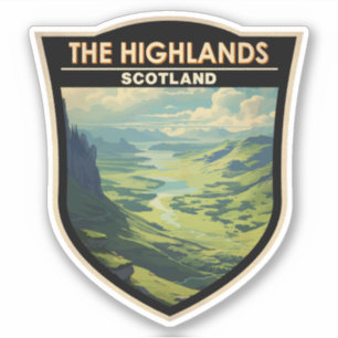 Schotse Hooglanden Schotland Travel Art  Sticker