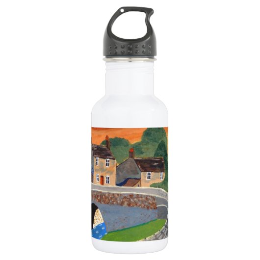 Schotse hooglanden waterfles (Voorkant)