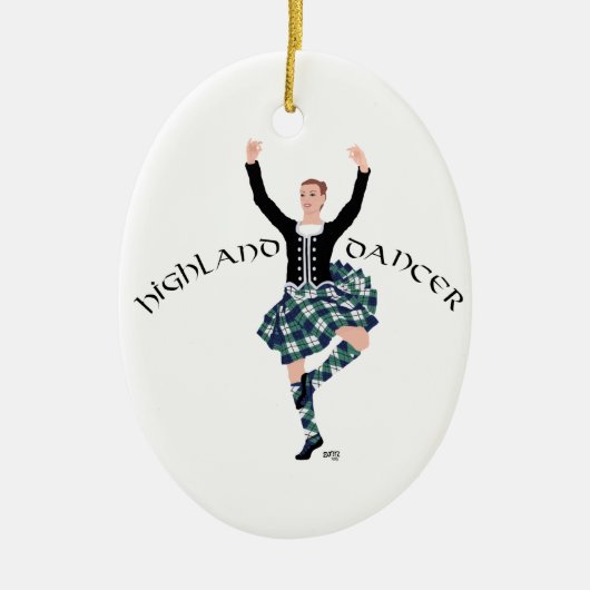 Schotse hooglandendanser - Fling Keramisch Ornament (Voorkant)