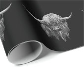Schotse hooglandenkool in zwart-wit cadeaupapier (Rol Hoek)
