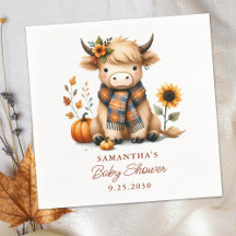 Schotse Hooglander Kalf Herfst Baby Shower