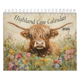 Schotse Hooglander Koe Kalender 2026