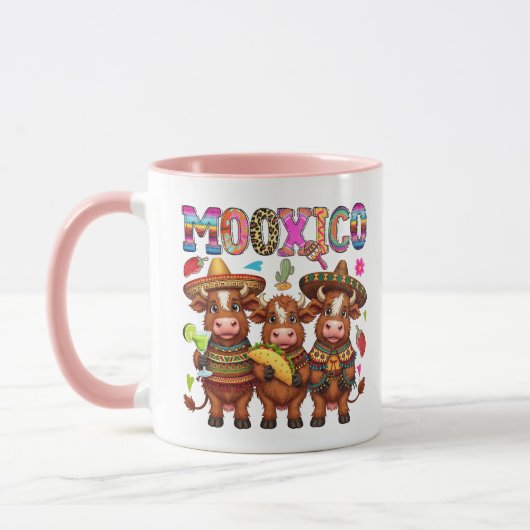 Schotse Hooglander Koe Mooxico Cinco De Mayo Mok (Links)