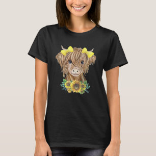 Schotse Hooglander met zonnebloemen 1 T-shirt